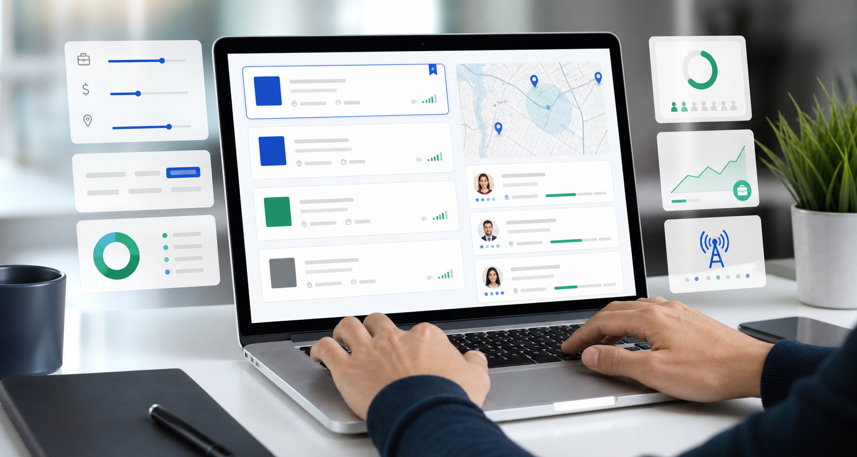Job seeker filtering IT roles by skills, salary, and location